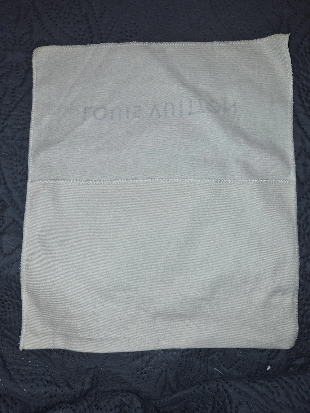 Louis Vuitton Cream Cotton Envelope Dust Bag 10 x 6 Inches